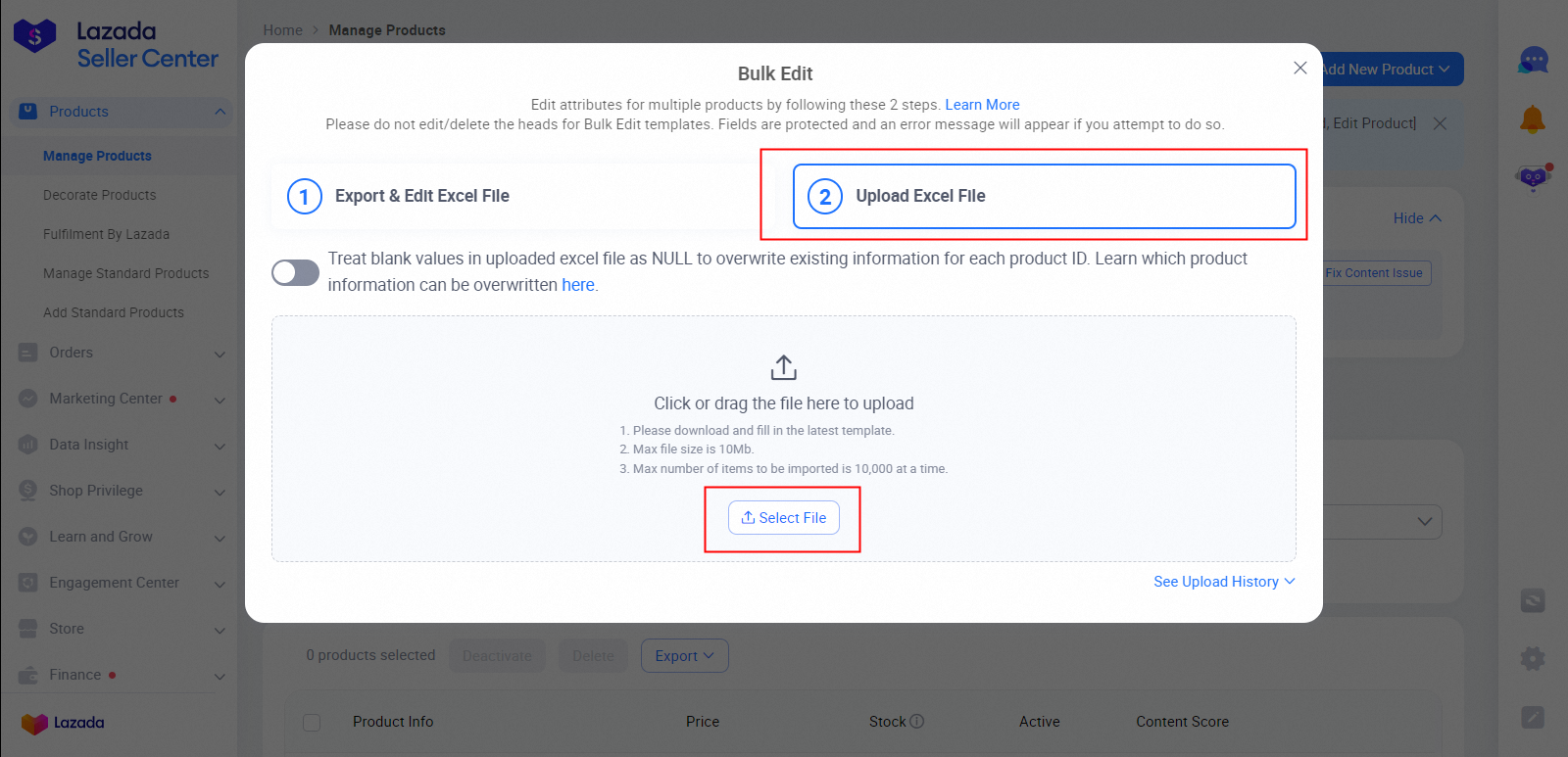 How to Mass Update Package Weight and Dimensions Lazada Seller Center