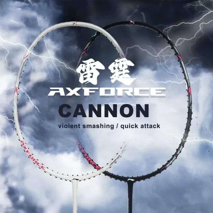 LI-NING AXFORCE LIGHT CANNON (WHITE)&AXFORCE CANNON (BLACK) 雷霆小钢炮 BADMINTON RACKET