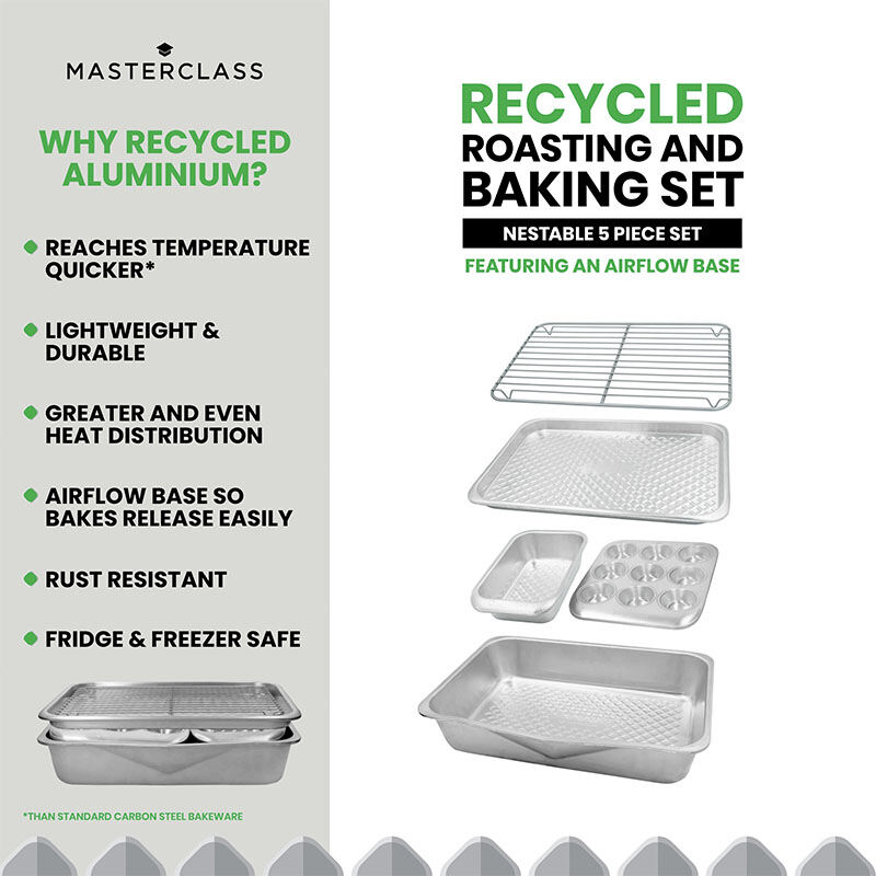 MasterClass Recycled Aluminium 5pc Stacking Baking Set ราคา 2,964 บาท*ส่งฟรี