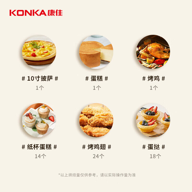 Konka For Home Multi-Functional Electric Oven 28L Large Capacity Independent Temperature Control Low Temperature Fermentation Multi-Layer Baking Bit. 