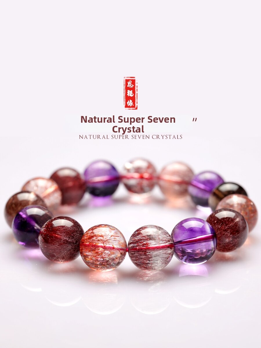 SIFUYUAN | Natural Titanium Amethyst Crystal Women's Bracelet Harga 204 Ringgit*Penghantaran Percuma