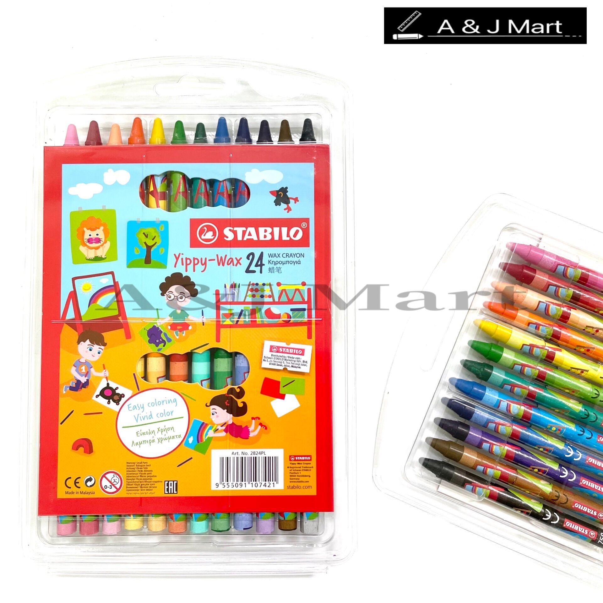 Stabilo Yippy-Wax Crayon 24colour /彩色蜡笔