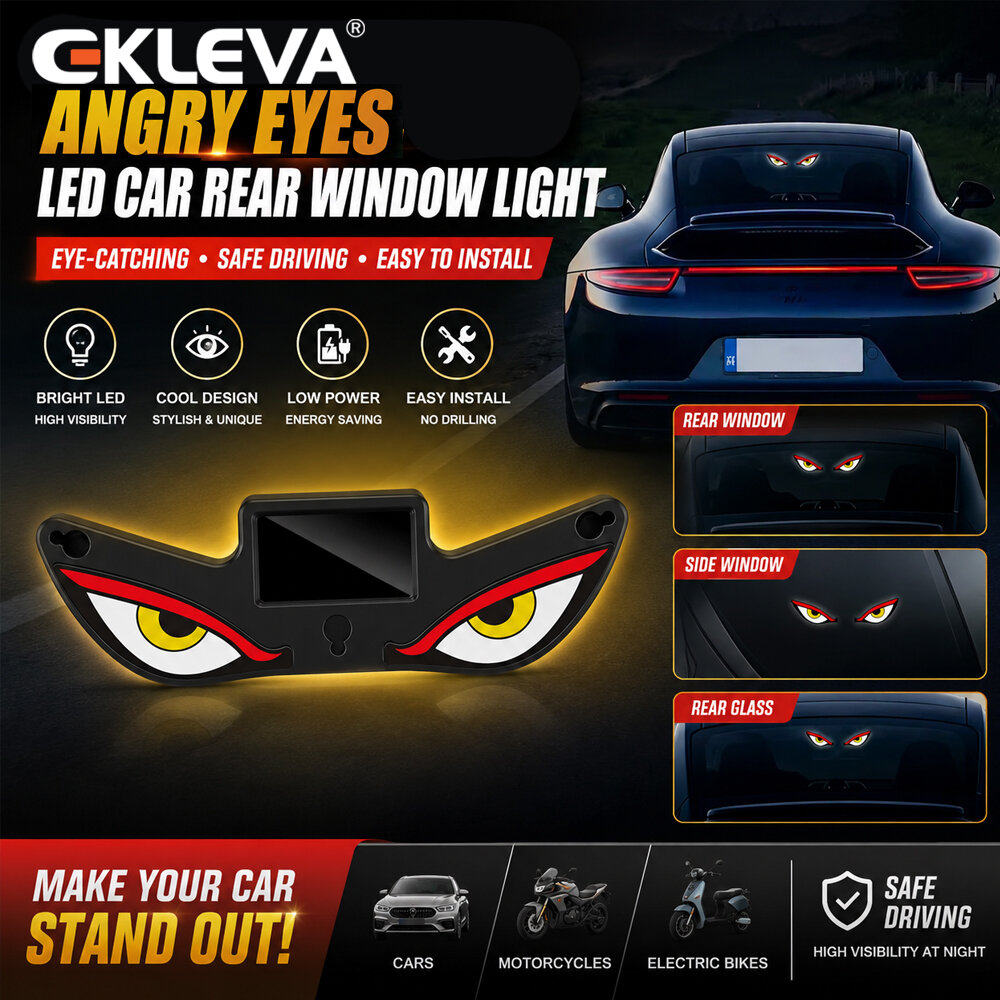 EKLEVA Car Interior LED Neon Light Solar USB Rechargeable Giá 132,034 Đồng*Miễn phí vận chuyển