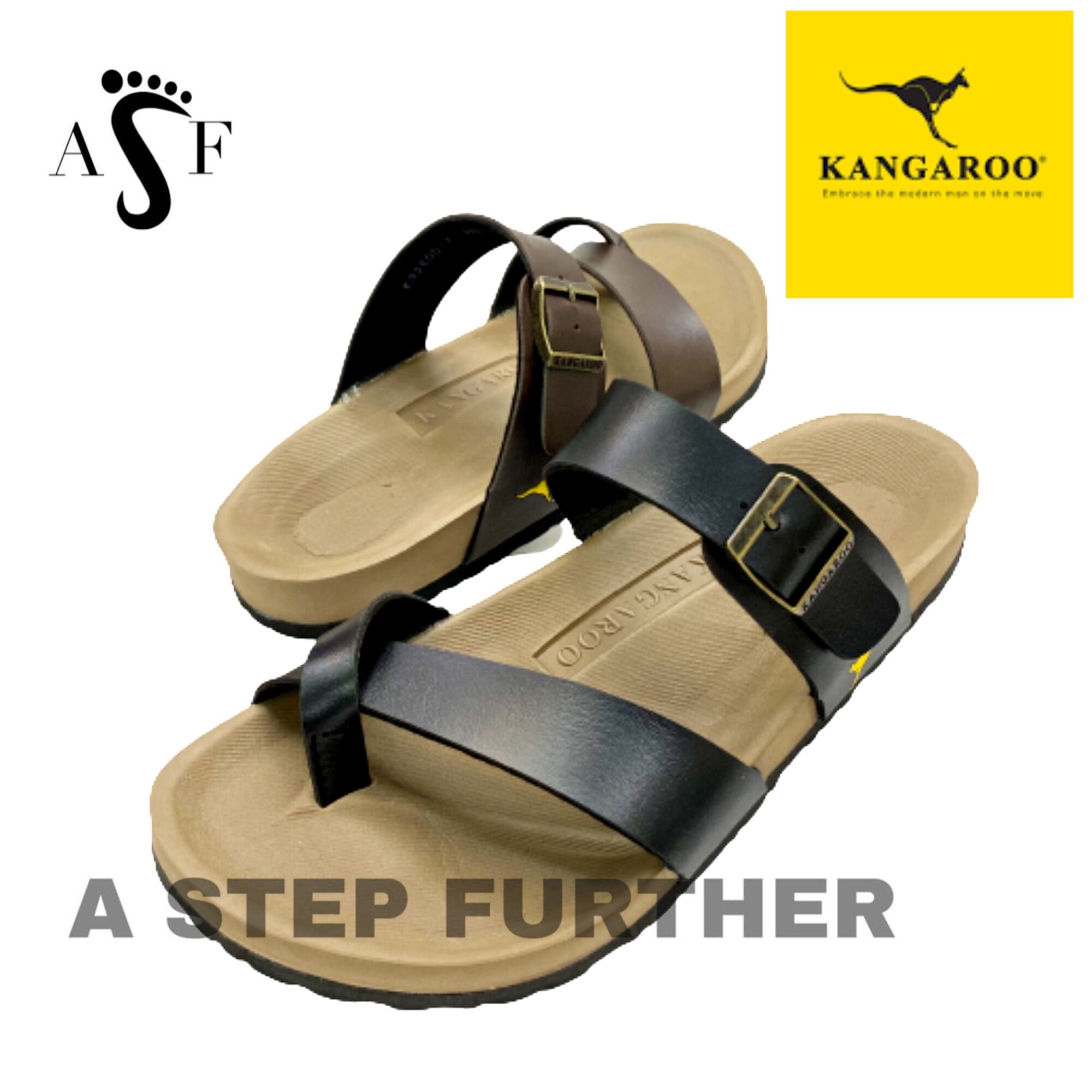 KangaROOS K-CELTIC BARBO - Sandals - grey/orange/grey - Zalando.co.uk