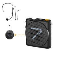 Teacher Voice Amplifier 7RYMS WA2 Mini Portable Voice Amplifier with 2.4G Wireless Lavalier Microphone Megaphone Booster No Howling/No Noise for Teacher Speaker Official Original