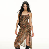 Ariseism | Leopard Print Asymmetric Slim Fit Summer Dress