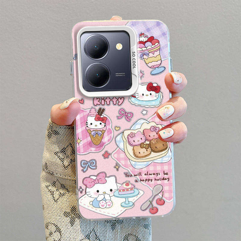 Vivo Y36 5G Case For Vivo Y36 5G / Vivo Y27 5G【The latest bezel soft case cartoon cute female boy camera protection phone case cover】