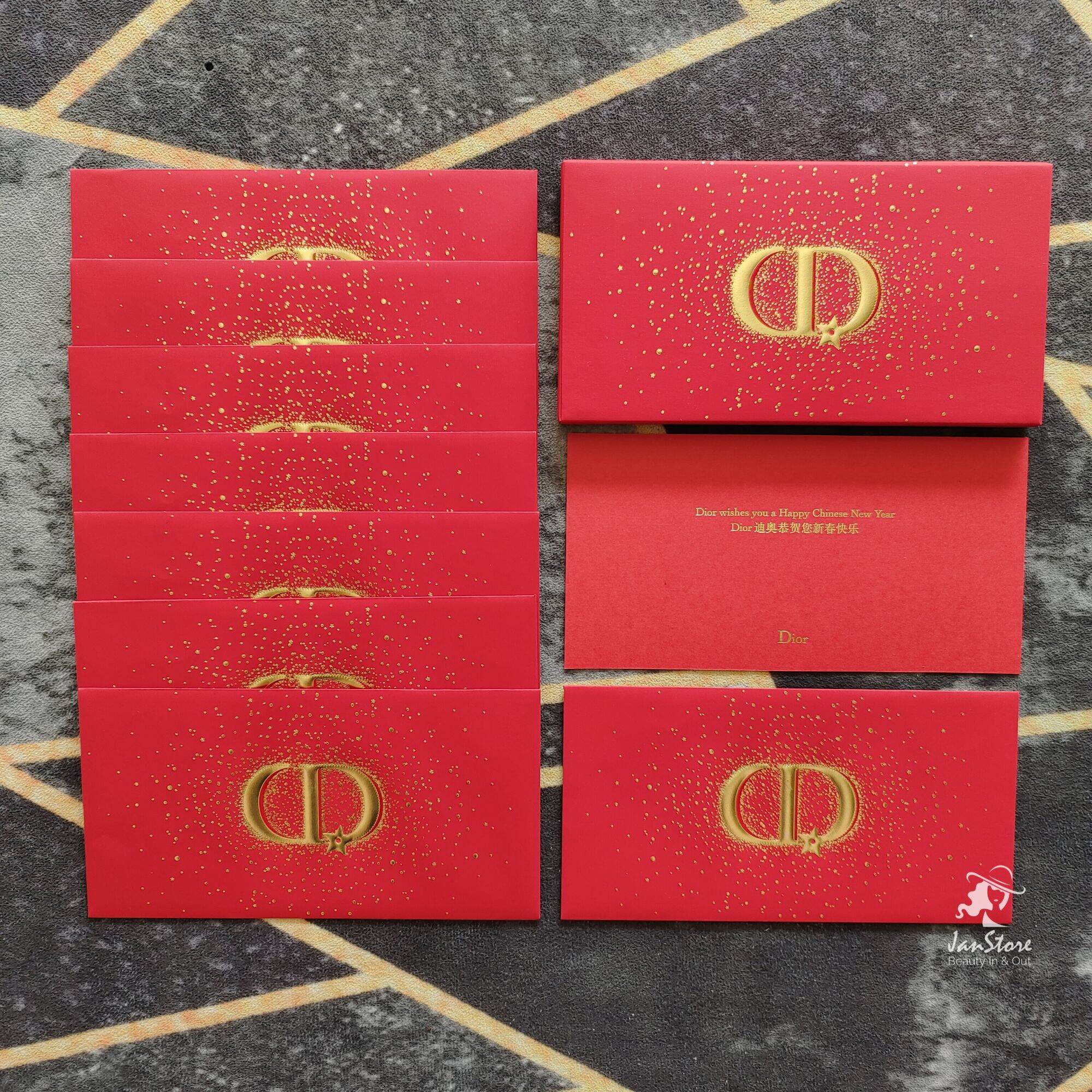 Louis Vuitton CNY LV red packets envelopes 1box x 8pcs