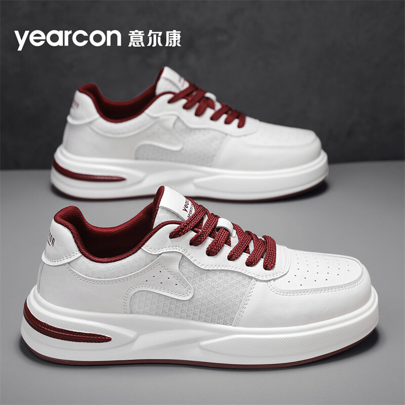 YEARCON | 2025 New Spring Summer Breathable Mesh Thick Sole White Sneakers Casual Shoes Harga 224 Ringgit*Penghantaran Percuma