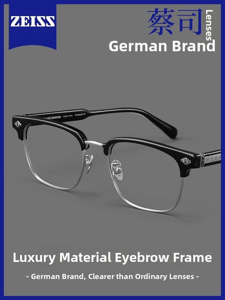 COLORE.IN | Ultra-light Titanium Semi-rimmed Designer Glasses for Men - Jenama COLORE.IN Harga 492 Ringgit*Penghantaran Percuma