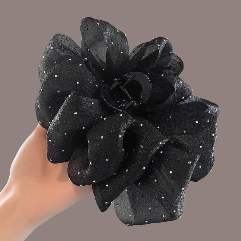 Cloud Bubble Double-sided Big Bow Clip Women's Mesh Shark Clip Back of ...