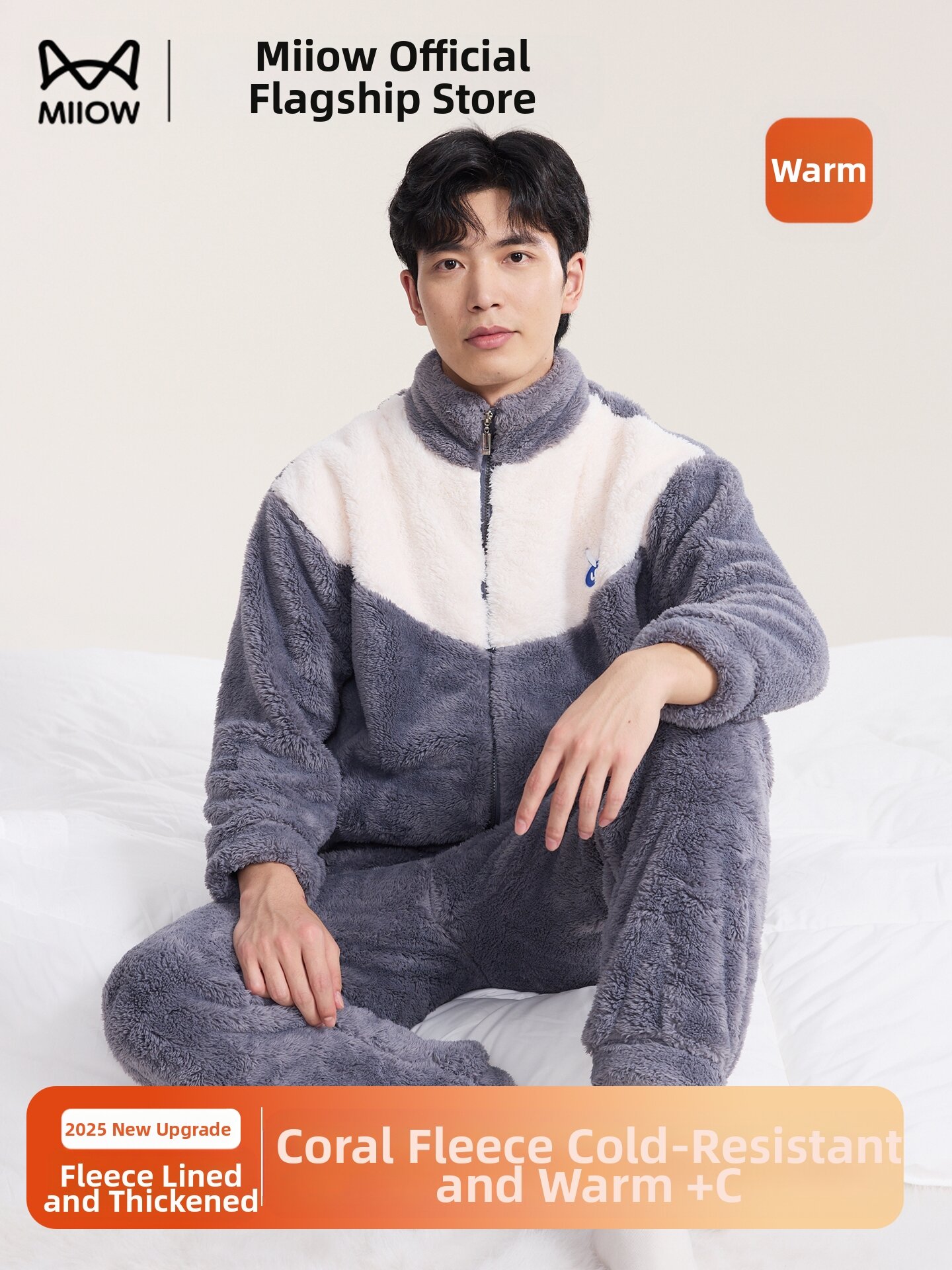 MiiOW | Winter Men's Warm Sleepwear Set Harga 107 Ringgit*Penghantaran Percuma