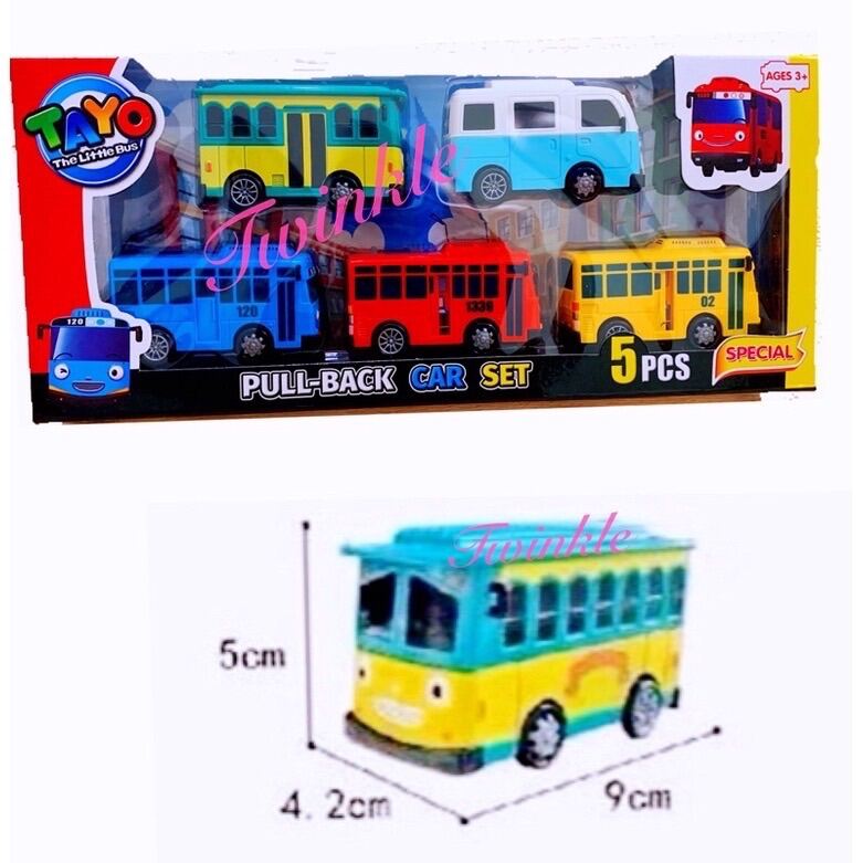 Tayo Bus Cartoon Little Bus Pull Back Toys
