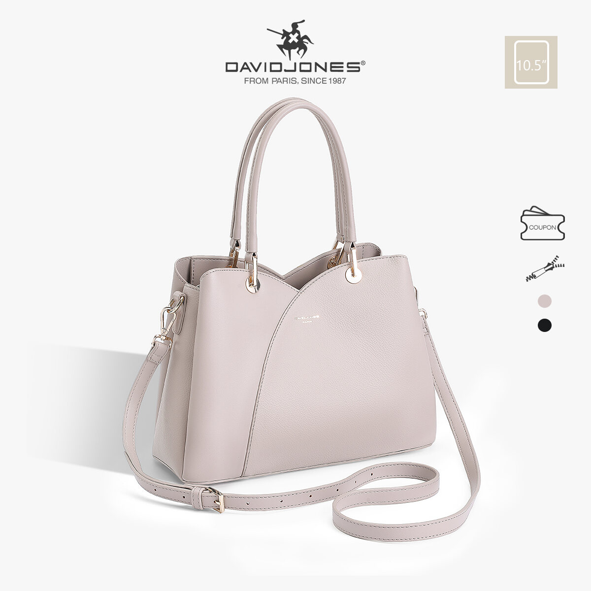  David Jones Paris 2026 xuân hè New Bộ sưu tập thiết kế Phụ nữ Totes Túi Top-Túi xách cầm tay chất liệu Da PU Nữ mềm mại và dẻo dai Túi 