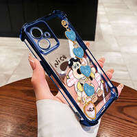 คาลไฟซิลิโคนใสเคสสำหรับคลุม Realme โน๊ต60 60X หมีใหญ่เคสโทรศัพท์น่ารักพร้อมสร้อยข้อมือ