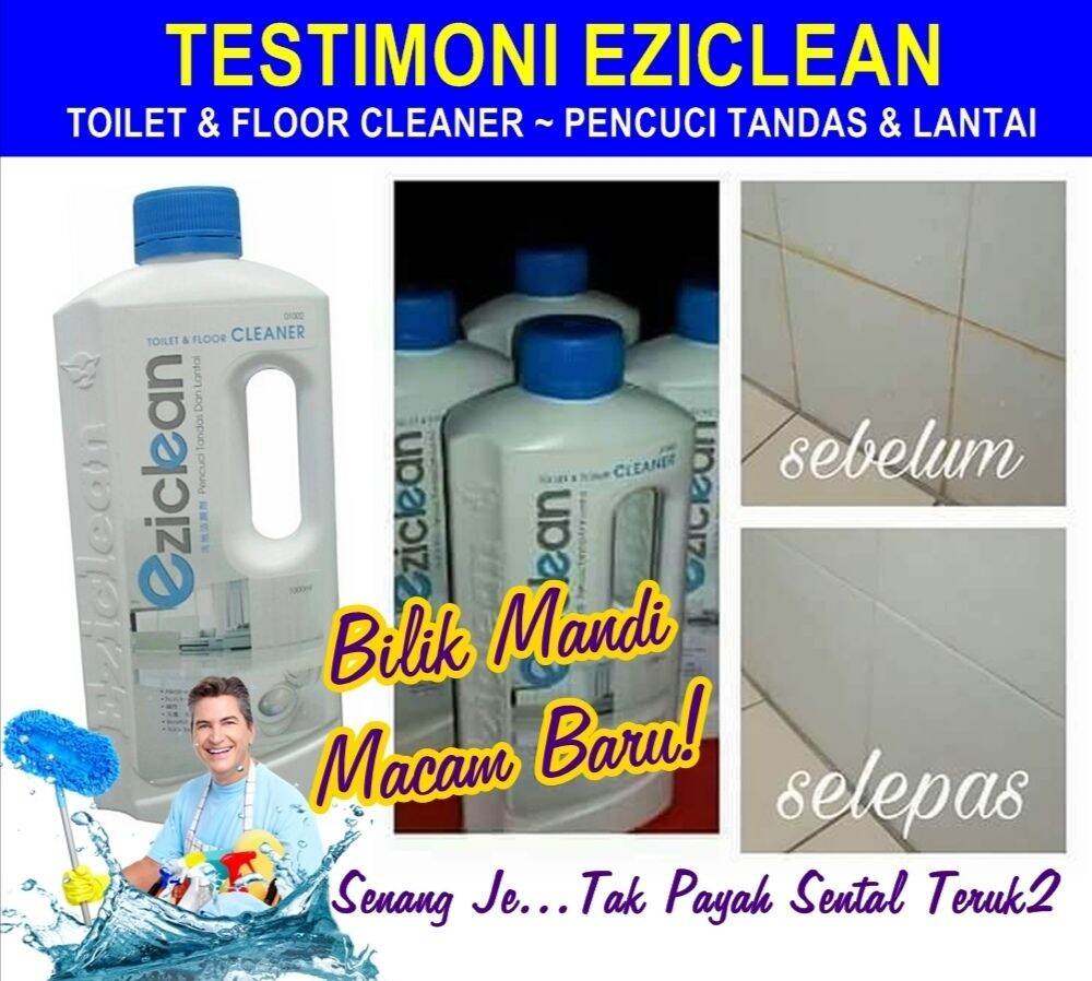 EZICLEAN TOILET & FLOOR CLEANER (12 bottle / Box) Lazada