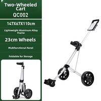 PGM GOLF | Lightweight Aluminum Alloy 2-Wheel Foldable Golf Trolley 
