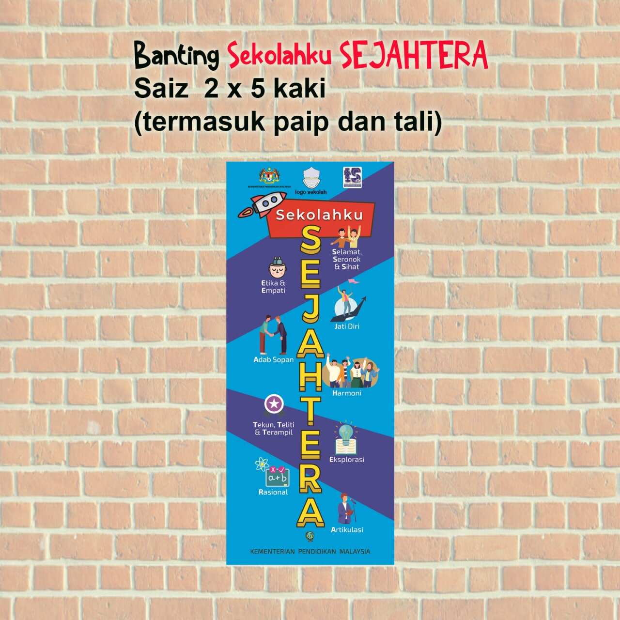 🔥bunting Sekolahku Sejahtera Viral 2022 Lazada 