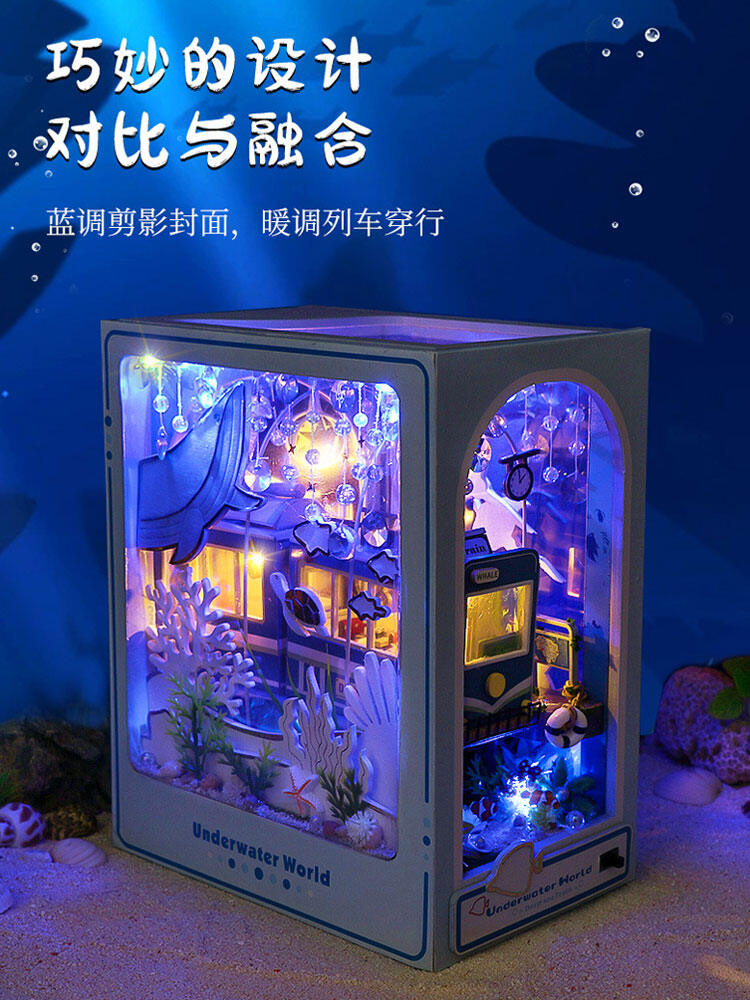 DIY Small House Assembly Model 3D Puzzle Handmade Miniature Scene Underwater Guide Book Stand XiXiFu Wooden Building Toy Harga  79 Ringgit*Penghantaran Percuma