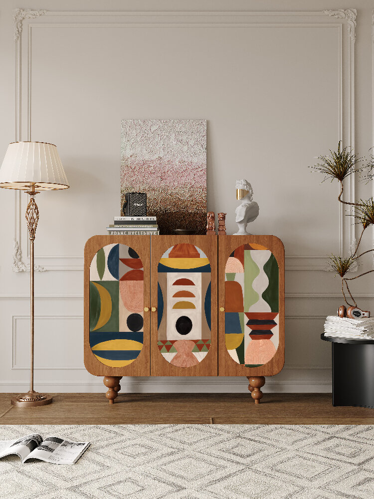 French Cream Style Solid Wood Living Room Bedroom Sofa Sideboard Storage Cabinet Decorative Cabinet Hallway Entryway Wardrobe Harga  2,475 Ringgit*Penghantaran Percuma