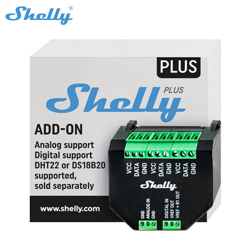 Shelly Plus Add-On | Smart switch Wi-Fi & Bluetooth Add-On for Shelly Plus Devices | Measure Temperature and Humidity | Home Automation | No Hub | Digital Sensor ราคา 704 บาท*ส่งฟรี