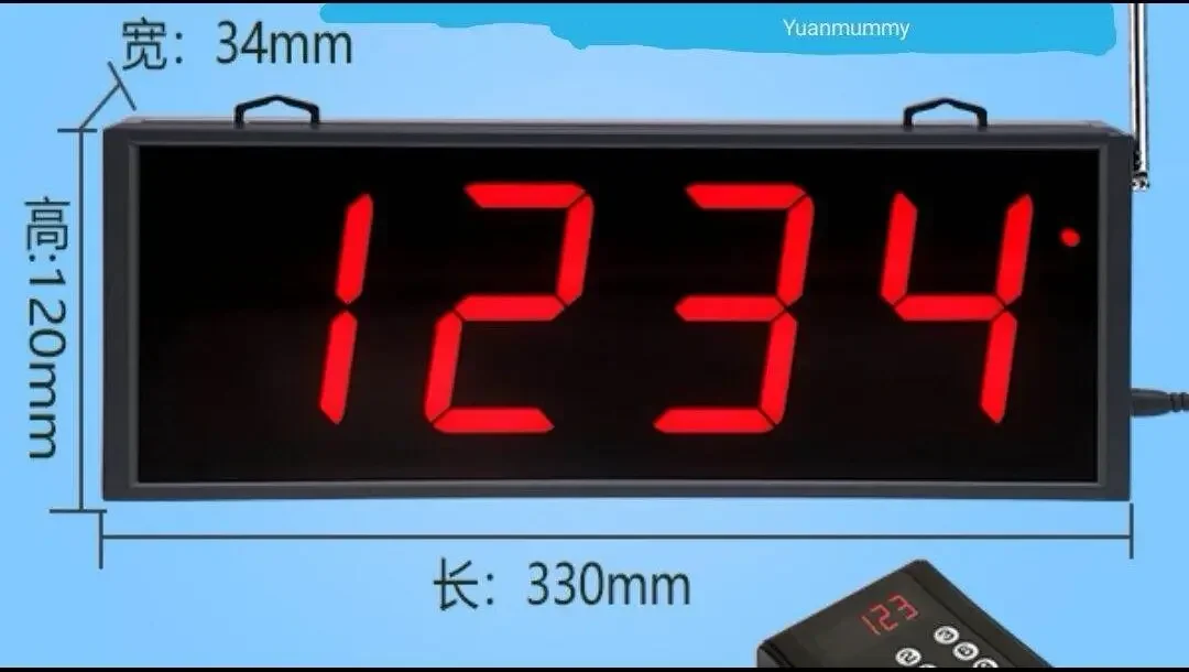 Pre Order (ETA 5 Oct 2021) 4 digits queue System Counter Wireless LED Digital Number call system