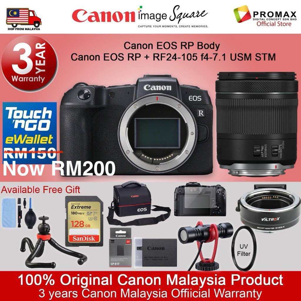 Canon EOS RP Body &amp; EOS RP RF24-105 f4-7.1 IS STM Mirrorless Digital Camera (ORIGINAL CANON MALAYSIA WARRANTY)