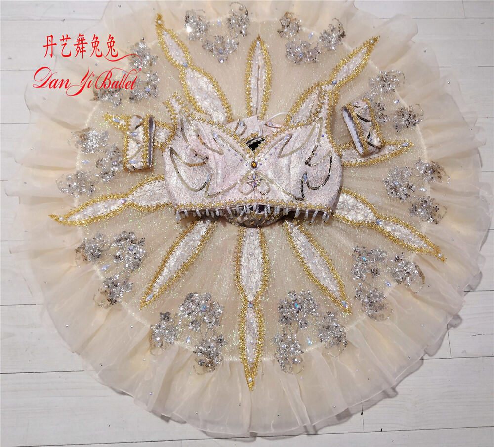 Professional Ballet Performance Outfit Tulle Skirt Two-Piece Competition Uniform Adult Children's Dance Costumes Sparkling Design