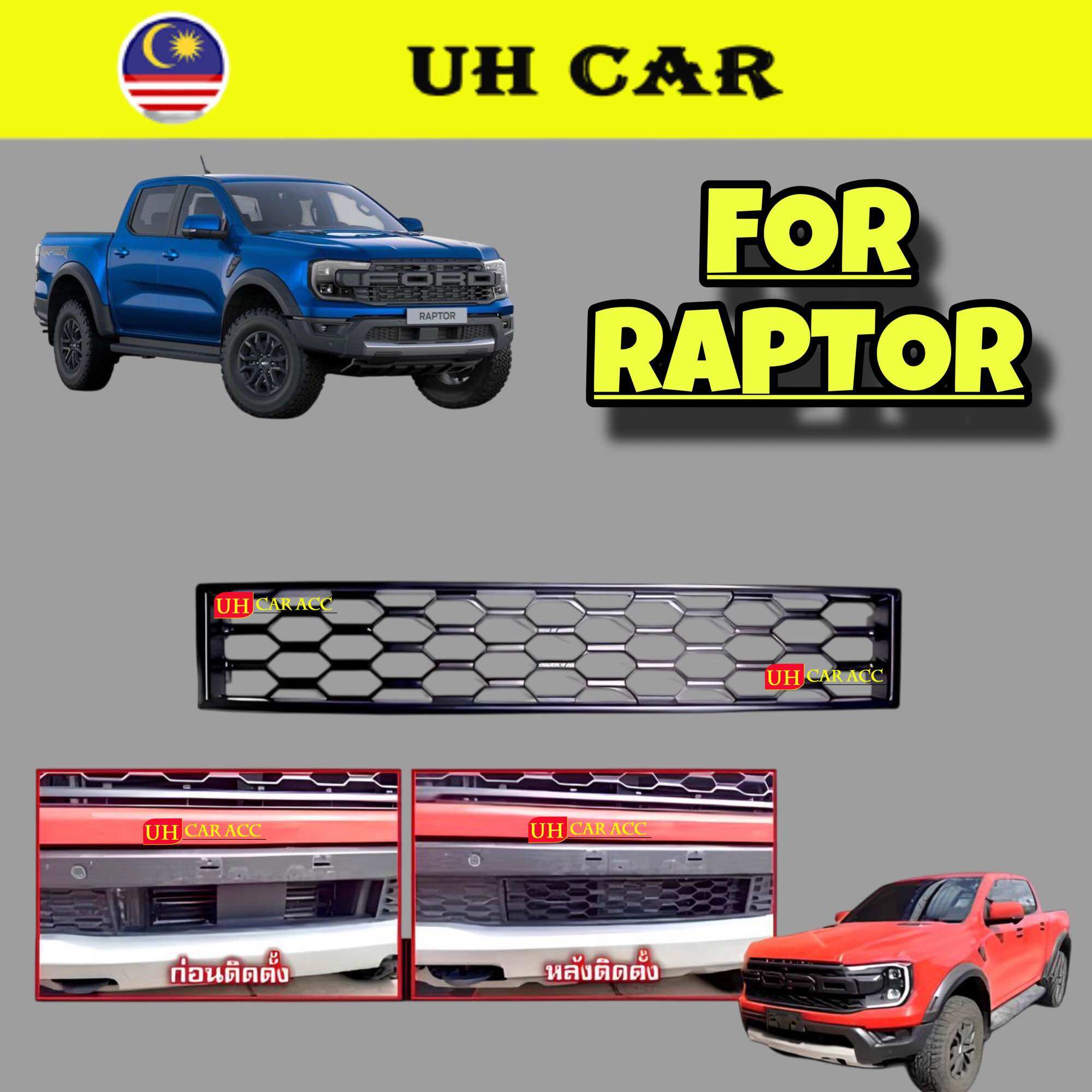 Lowere 90 Ranger (LOWER GRILL) Ford Ranger T9 XL XLT WILDTRAK RAPTOR 2022-2025 Front ...