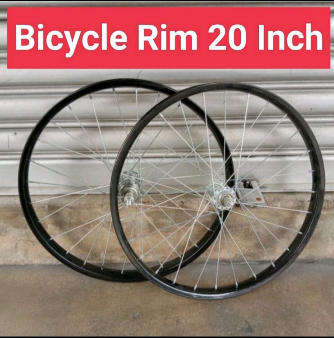 20 Inch Bicycle Rim Gelung Roda Basikal Saiz 20 Inci Wheelset Lazada