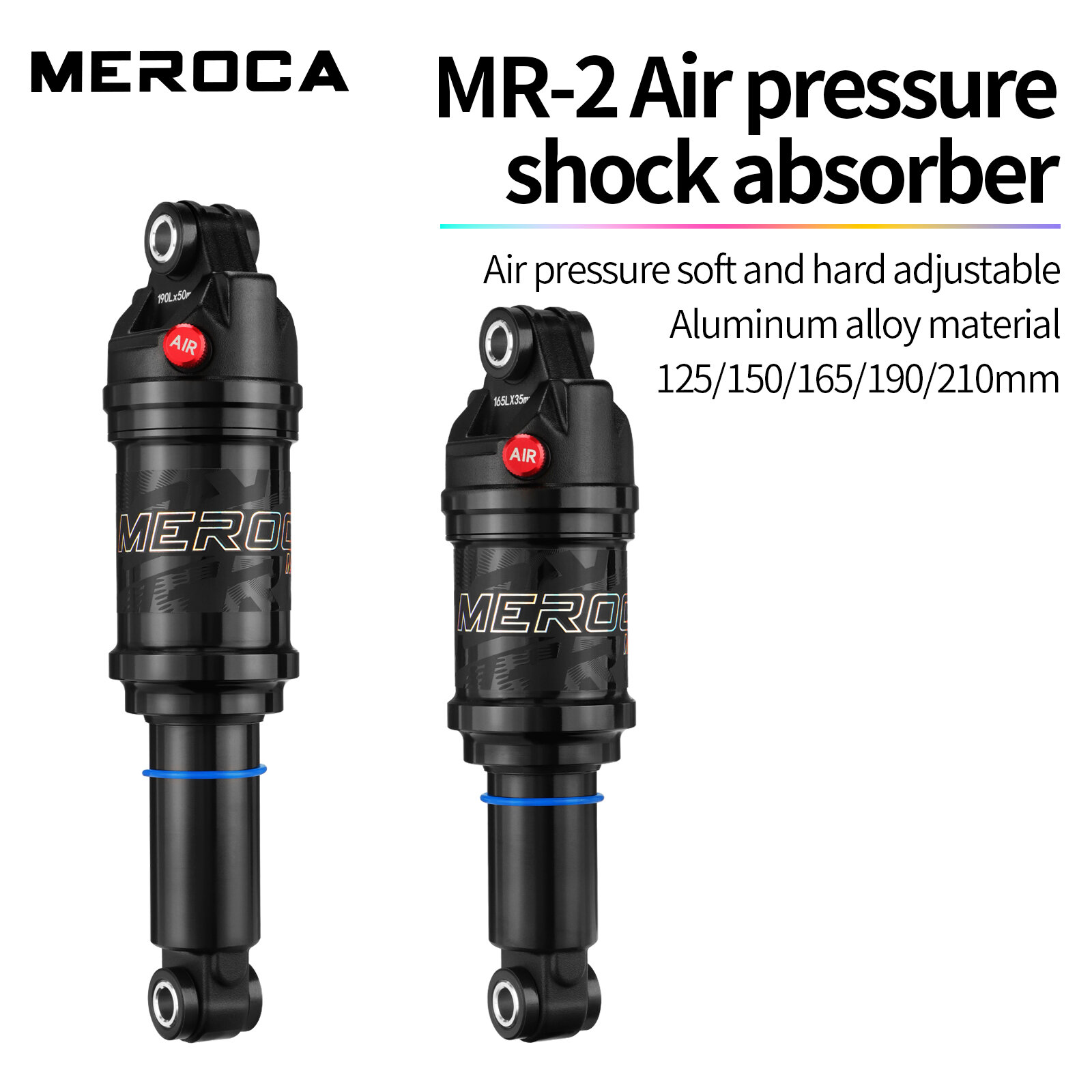  Meroca MR2 áp suất không khí bộ giảm xóc sau-cho xe đạp leo núi Softail 165mm 190mm phía sau Xe đạp hệ thống treo  MR-2  