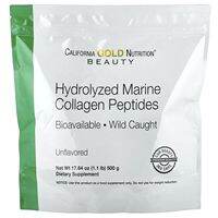 California Gold Nutrition Hydrolyzed Marine Collagen Peptides Unflavored 7.05 oz (200 g)/17.64 oz (500 g)