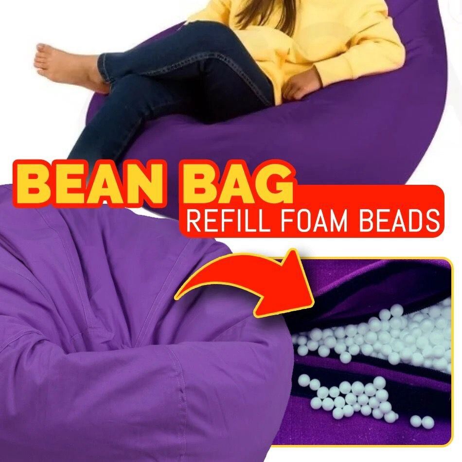 1.5Kg Bean Bag Sofa Refill / 1.5Kg Biji Kabus Kerusi / 1.5Kg 懒人豆袋沙发粒 / Polystyrene  Beads / Poly foam Beads / Biji putih isi bean bag sofa /保丽龙颗粒/Direct  Factory Price /批发价格/Harga Kilang