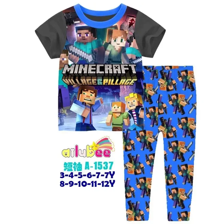 Ailubee Boy Pyjamas A-1537 Minecraft