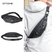 OTOHE Mens Waist Bag Casual Chest Bag Fashion Messenger Bag Travel Bag Business Bag Large Capacity Phone Bag Waterproof Lightweight Bag Leisure Sport Street Bag for College Student
