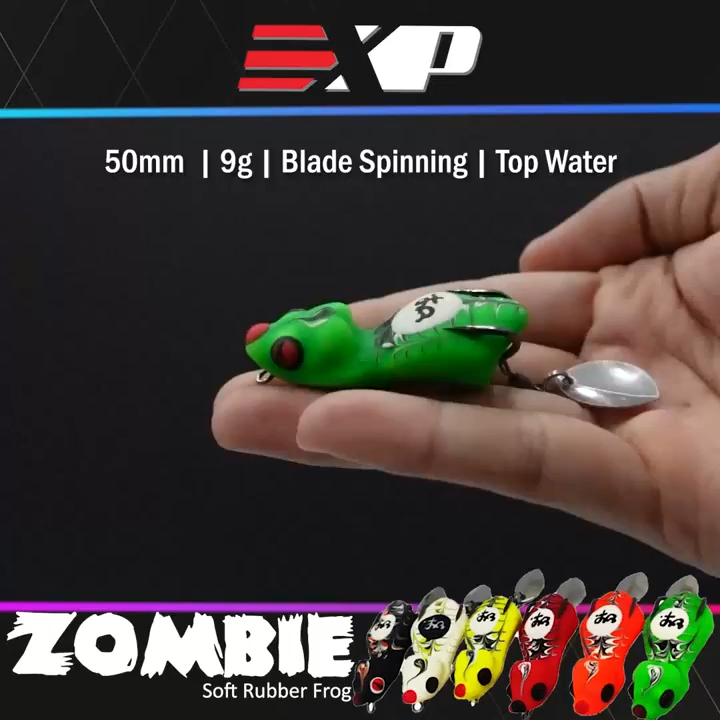 EXP Zombie Soft Rubber Frog Snakehead Fishing Lure soft frog umpan