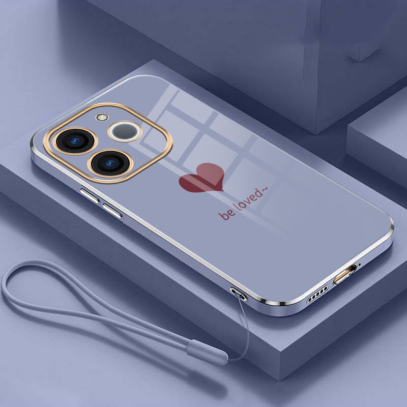 Realme Note 70 realme note70 Glossy Square Silicon Casing Love