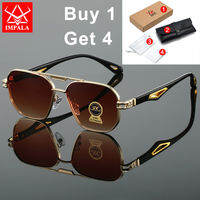 IMPALA QT2078PT Vintage Square Sunglasses for Men Driving Sunglasses UV400 HD Lens Double Bridge Sunglasses