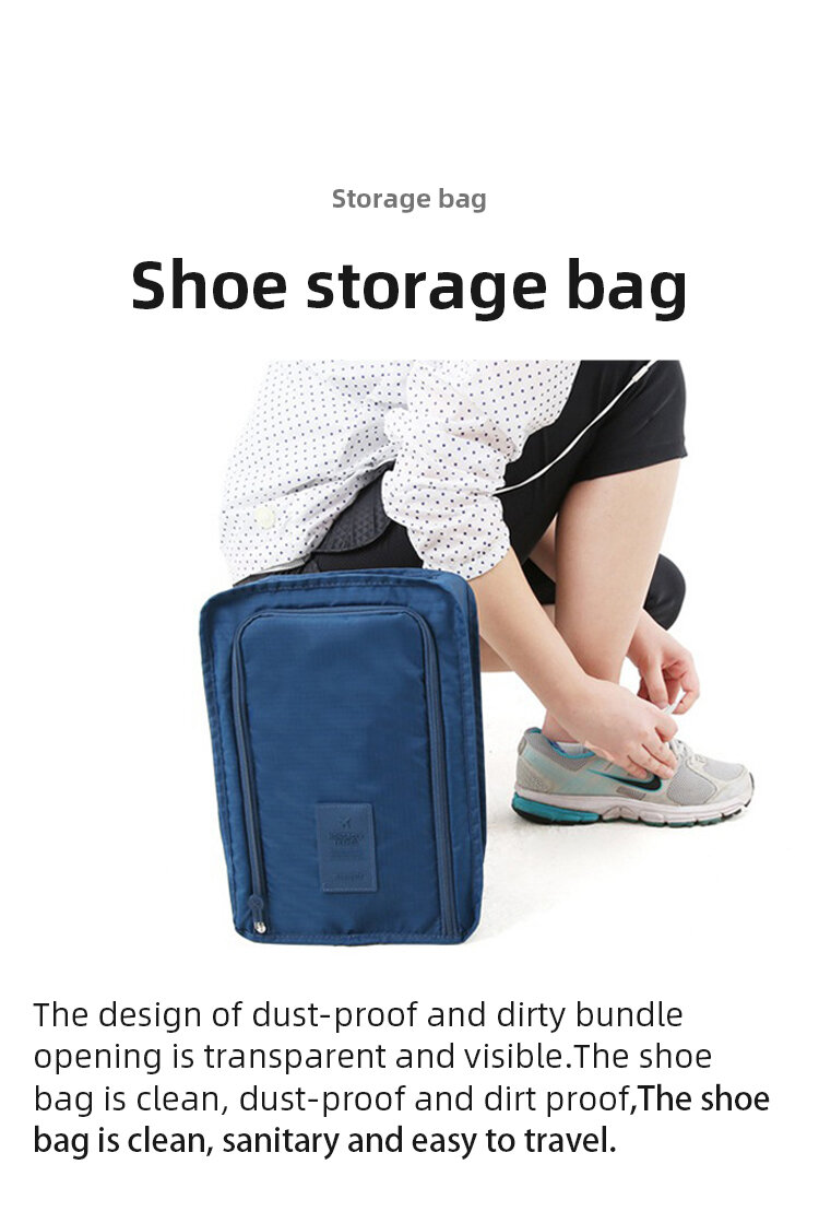 Waterproof Folding Shoe Pouch, Travel Shoe Organizer Bag_voghion.com