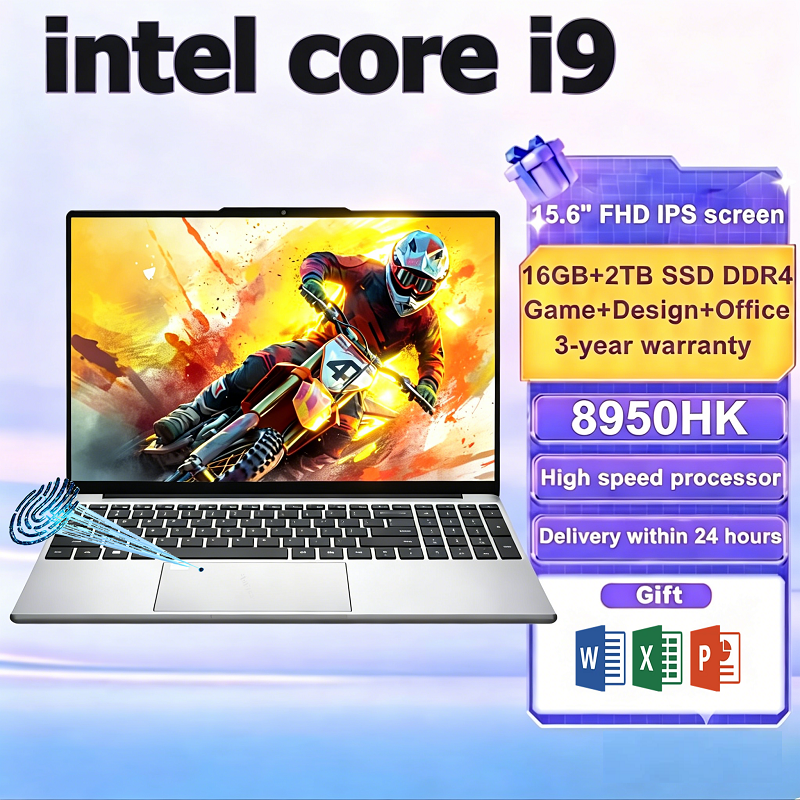 Gaming Notebook, Intel Core I9 Model, 16Gb + 1/2Tb, 15.6 Inch, Windows 11+ Office Software, Game Learning Office, 3-Year Warranty, Delivery Within 24 Hours.