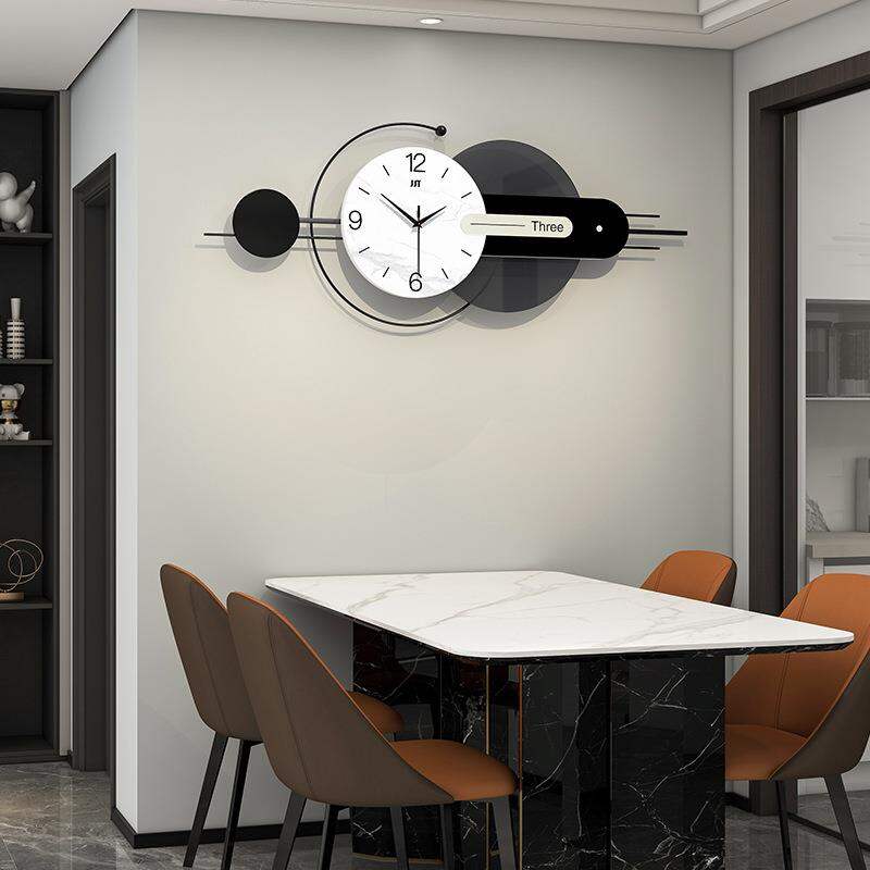 Modern Minimalist Luxury Wall Clock No Drilling Required