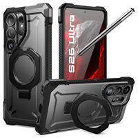 Ốp lưng SUPCASE cho Samsung Galaxy S26 Ultra có chân đế họa tiết kỳ lân và bọ cánh cứng tương thích sạc không dây bảo vệ chuẩn quân sự chịu lực cao từ tính cho điện thoại S26 Ultra 6.9 inch.