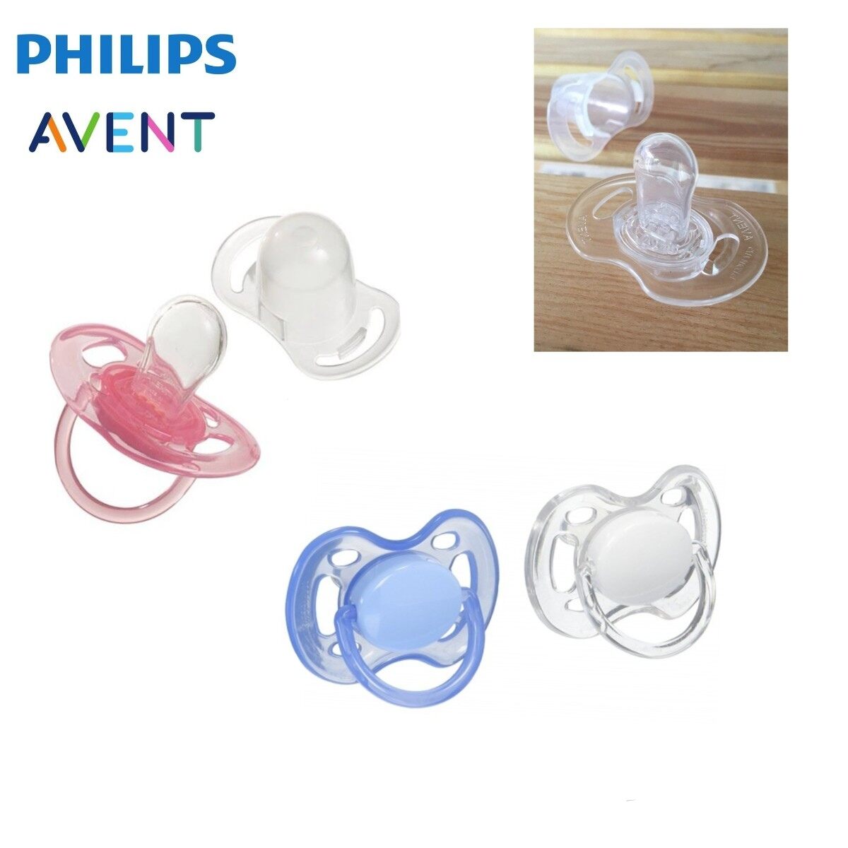 Philips Avent Freeflow Pacifiers 0-6m Blue/Pink/White/Fashion