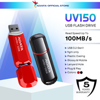 ADATA Pendrive USB3.2 USB Flash Drive UV150 - Black/Red (32GB/64GB/128GB)