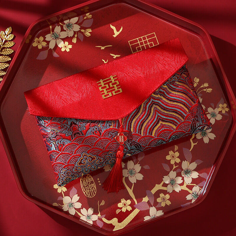 BAIFULING | Elegant Wedding Fabric Red Envelope 2025 New