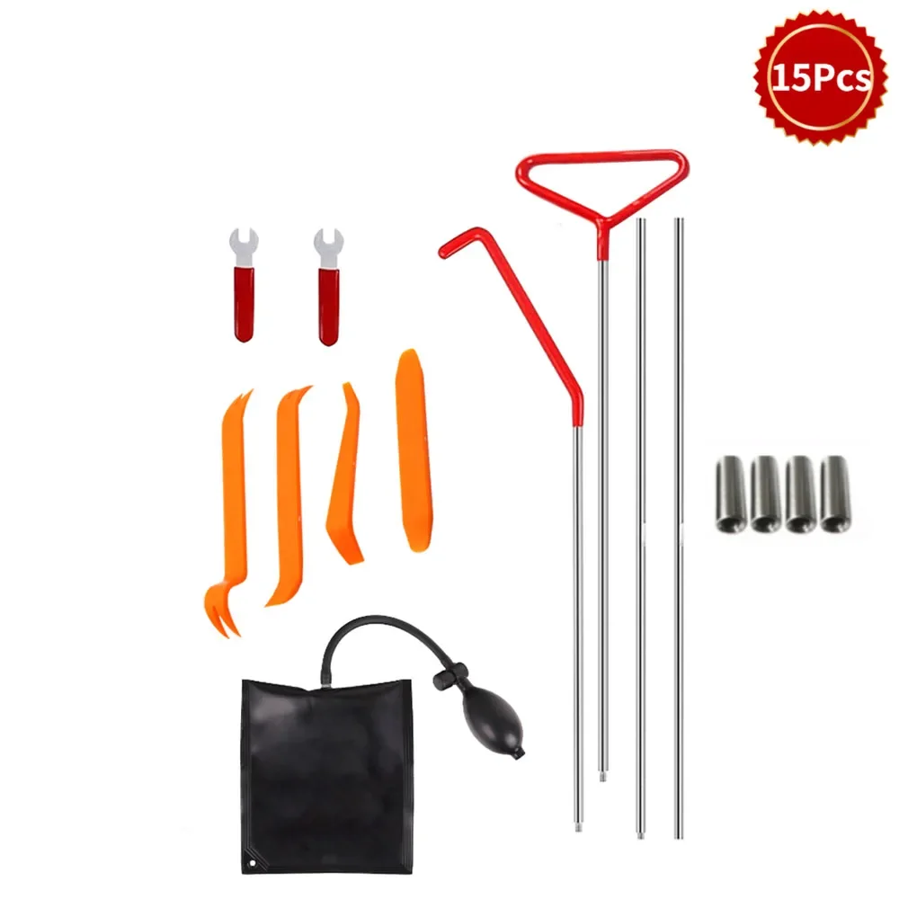 CISSIYOG 24PCS Car Tool Kit, Professional Automotive Car Emergency Kit With Long Reach Grabber Non Marring Air Wedge Pump Trim Removal Tools For Car Truck - View #7