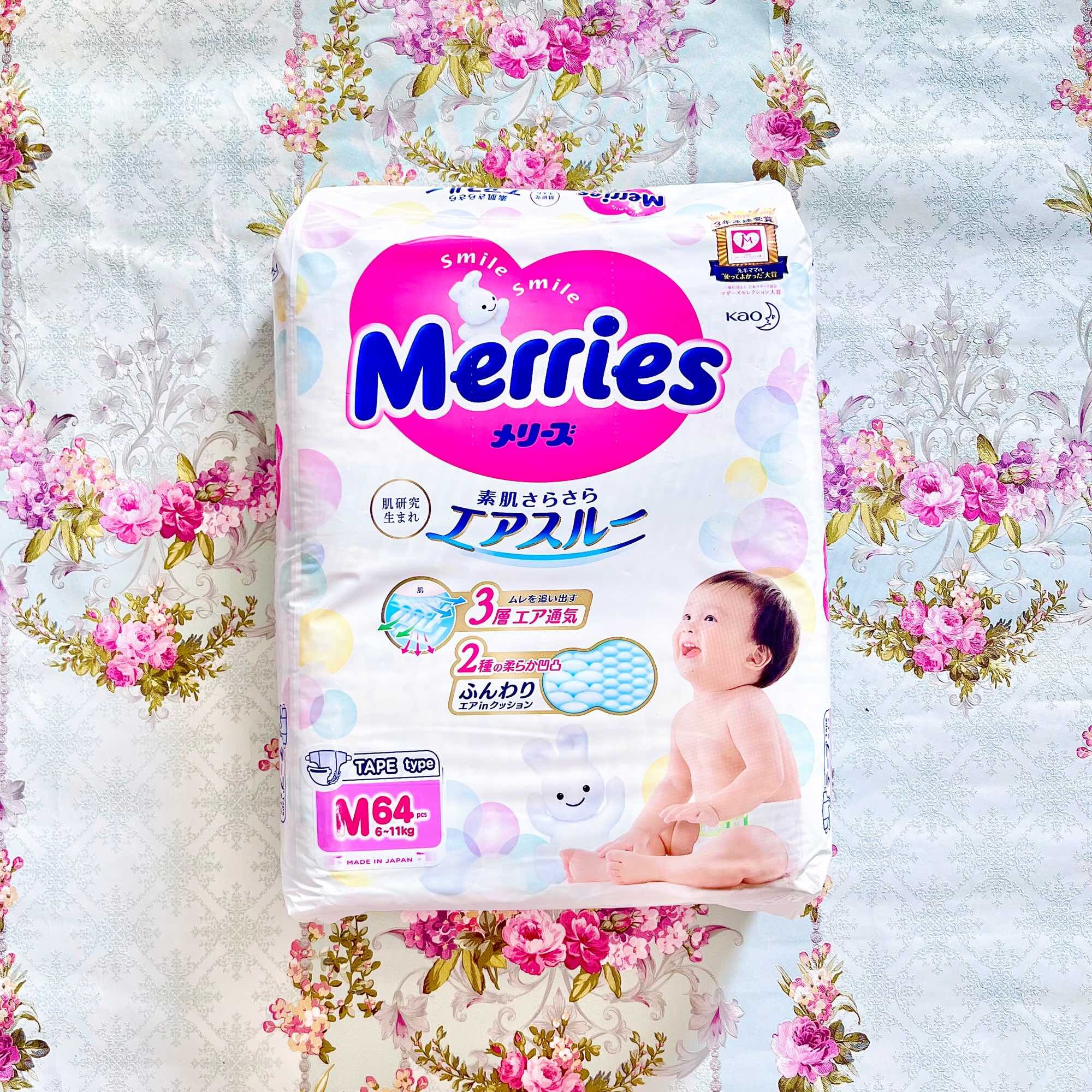 Merries Super Premium Tape Baby Diapers NB76/ S70/ M56/ L48/ XL40 Super Jumbo Packs