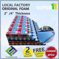 SUPER11 Sponge Foam Mattress Queen Size 4″ Thick Foldable Mattress Soft Support for Pregnant Women & Old 100% Brand New Quality Product Foam Bed Single/Double Size