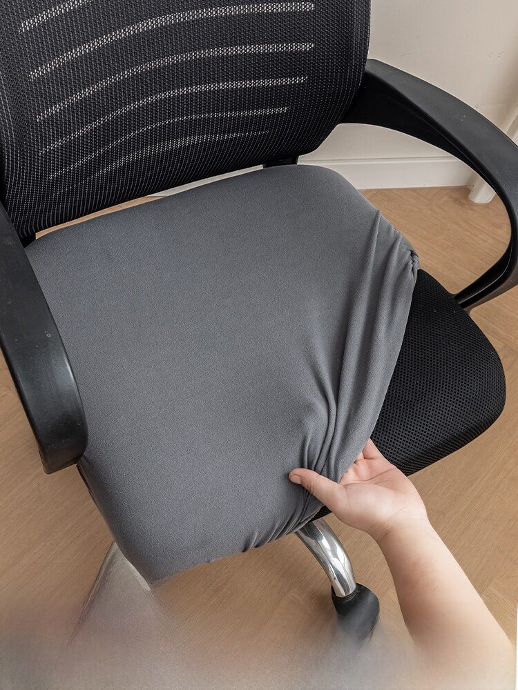 thumbnail image 2 of Stretch PU Leather Office Chair Cover – Removable, Elastic, Waterproof – Solid Color Slipcover 2 of 5