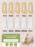 JIAZINI | Five-Finger Socks Womens Summer Lightweight Boat Socks Anti-Slip Non-Slip Toe Socks Ice Silk Short Socks